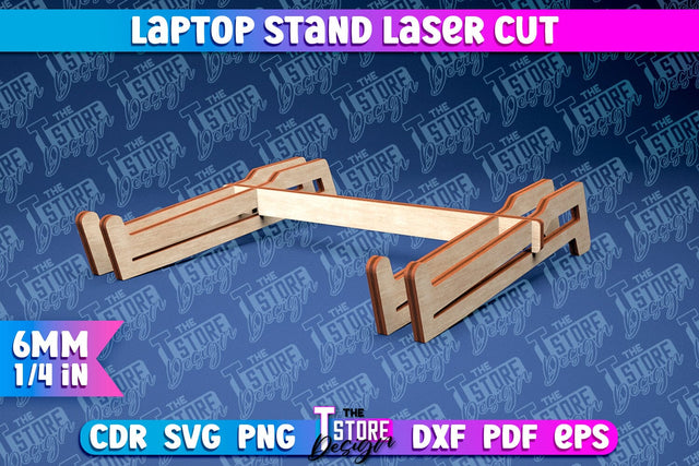 Laptop Stand Laser Cut | Stand SVG Design | CNC Files SVG The T Store Design 