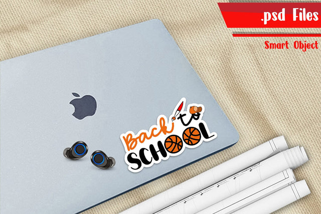 Laptop Sticker Mockup | Macbook Sticker Mockup psd files Mock Up Photo zafrans studio 