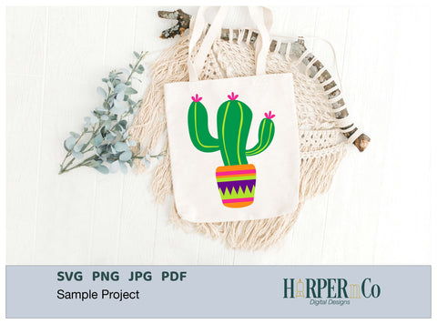 Large Cactus SVG PNG Cut EPS File SVG HarperNCo 
