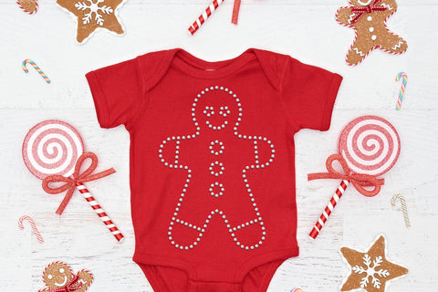 Large Gingerbread Man Rhinestone Template SVG SVG Risa Rocks It 