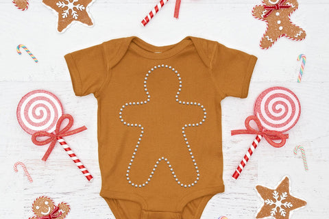 Large Gingerbread Man Rhinestone Template SVG SVG Risa Rocks It 