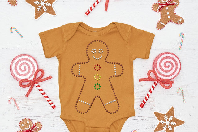 Large Gingerbread Man Rhinestone Template SVG SVG Risa Rocks It 