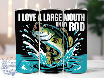 Large Mouth Bass Quote 20oz Tumbler, Funny Fishing Tumbler, Sublimation Wrap, 20oz Tumbler Design, Outdoor Fishing Gift, PNG Tumbler Wrap, Humorous Fisherman Quote Sublimation ToriDesigns 
