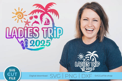 Las Vegas Birthday Trip svg with 2025 for a Birthday Weekend Vacation for Your Crew or Squad SVG SVG Cut File 