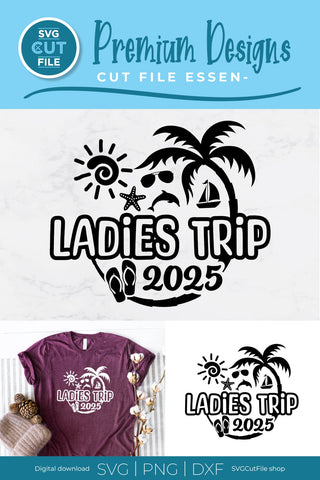 Las Vegas Birthday Trip svg with 2025 for a Birthday Weekend Vacation for Your Crew or Squad SVG SVG Cut File 