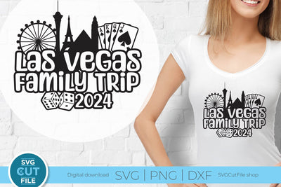 Las Vegas Family Trip svg with 2024 for a Family Weekend or Vacation SVG SVG Cut File 
