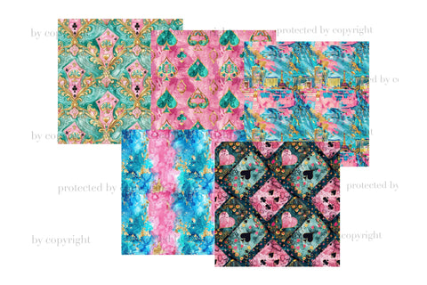 Las Vegas Girls Trip Paper | Party Seamless Pattern Digital Pattern GlamArtZhanna 