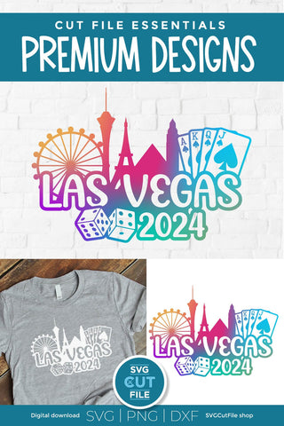 Las Vegas svg with 2024 for a Birthday Weekend, Crew, Family Trip, Vacation SVG SVG Cut File 