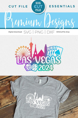 Las Vegas svg with 2024 for a Birthday Weekend, Crew, Family Trip, Vacation SVG SVG Cut File 