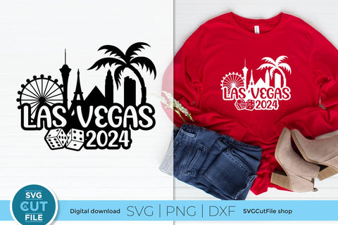 Las Vegas svg with 2024 for a Girls Trip Birthday Weekend, Crew, Family Trip, Vacation SVG SVG Cut File 