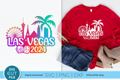 Las Vegas svg with 2024 for a Girls Trip Birthday Weekend, Crew, Family Trip, Vacation SVG SVG Cut File 