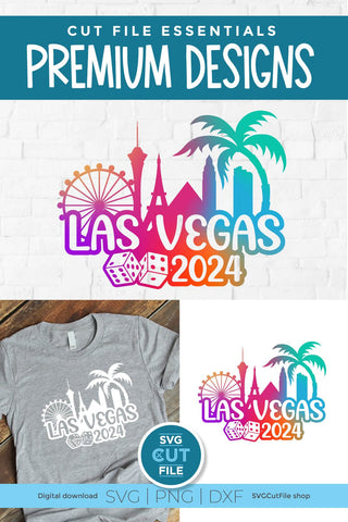 Las Vegas svg with 2024 for a Girls Trip Birthday Weekend, Crew, Family Trip, Vacation SVG SVG Cut File 