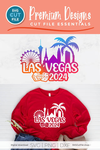 Las Vegas svg with 2024 for a Girls Trip Birthday Weekend, Crew, Family Trip, Vacation SVG SVG Cut File 