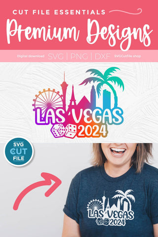 Las Vegas svg with 2024 for a Girls Trip Birthday Weekend, Crew, Family Trip, Vacation SVG SVG Cut File 