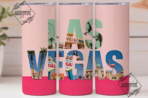 Las Vegas Tumbler Wrap Sublimation sassyprint 