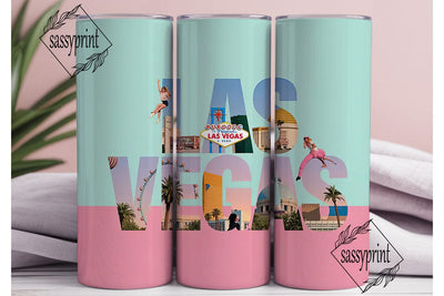 Las Vegas Tumbler Wrap Sublimation sassyprint 