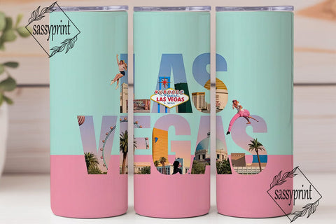 Las Vegas Tumbler Wrap Sublimation sassyprint 