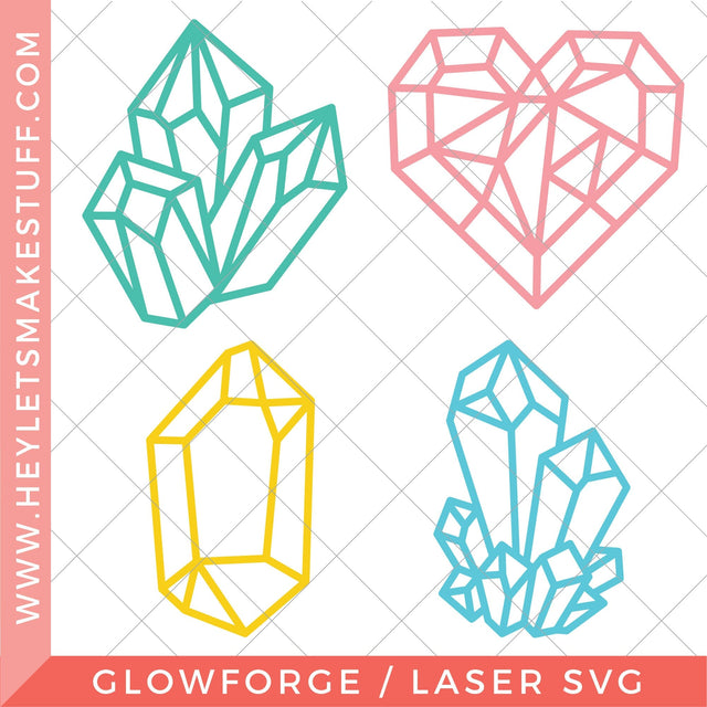 Laser Crystals - Set of 2 SVG Hey Let's Make Stuff 