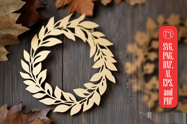 laser-cut Autumn Wreath SVG Cut file SVG MD JOYNAL ABDIN 