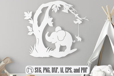 Laser Cut Baby Room Wall Decor SVG SVG MD JOYNAL ABDIN 