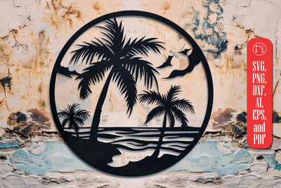 laser cut beach SVG cut file SVG MD JOYNAL ABDIN 