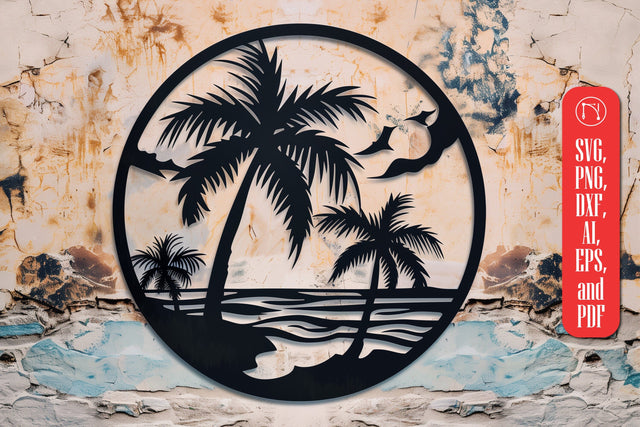 laser cut beach SVG cut file SVG MD JOYNAL ABDIN 