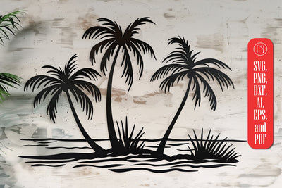 laser cut beach SVG cut file SVG MD JOYNAL ABDIN 