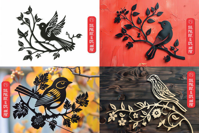 Laser Cut Bird Wall Decor SVG Bundle SVG MD JOYNAL ABDIN 