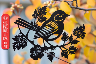 Laser Cut Bird Wall Decor SVG MD JOYNAL ABDIN 