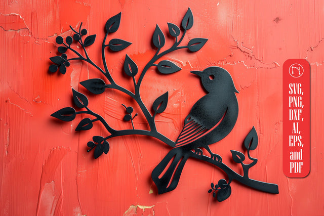 Laser Cut Bird Wall Decor SVG MD JOYNAL ABDIN 