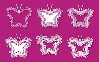 Laser Cut Butterfly Lace Frame SVG Design SVG naemmiah021 