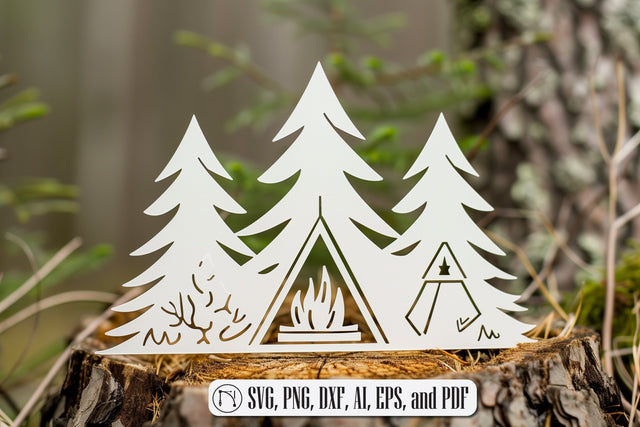 Laser Cut Camping theme SVG Bundle SVG MD JOYNAL ABDIN 