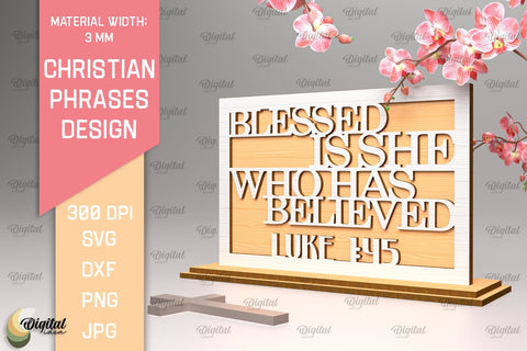 Laser Cut Christian Sign. Christian Phrases SVG SVG Evgenyia Guschina 