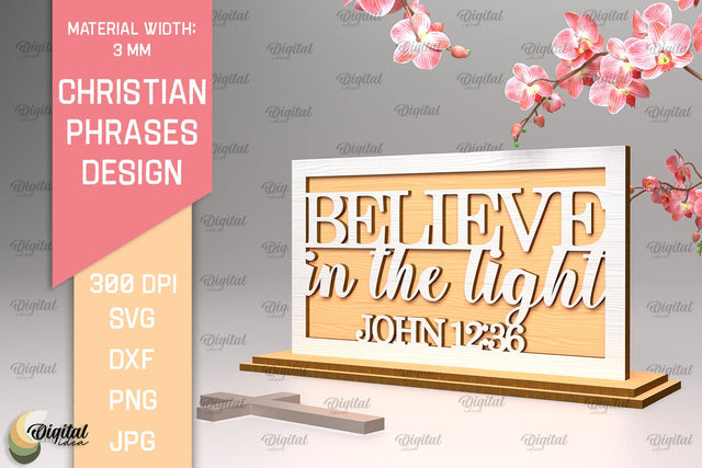 Laser Cut Christian Sign. Christian Phrases SVG SVG Evgenyia Guschina 