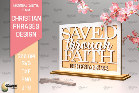 Laser Cut Christian Sign. Christian Phrases SVG SVG Evgenyia Guschina 