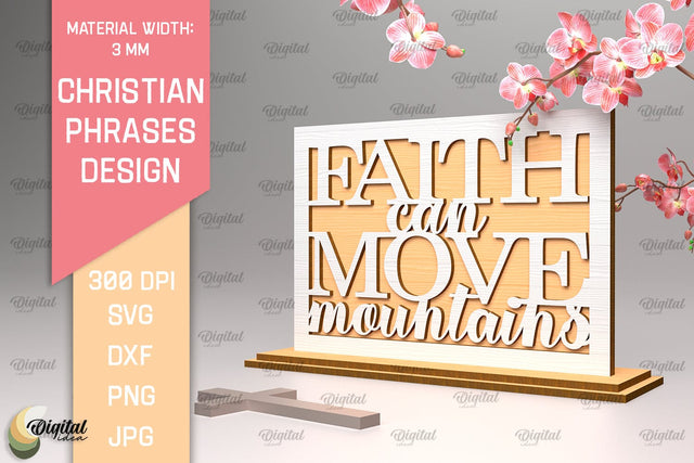 Laser Cut Christian Sign. Christian Phrases SVG SVG Evgenyia Guschina 