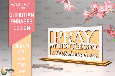 Laser Cut Christian Sign. Christian Phrases SVG SVG Evgenyia Guschina 