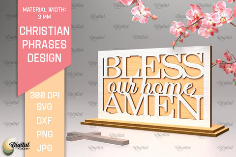 Laser Cut Christian Sign. Christian Phrases SVG SVG Evgenyia Guschina 