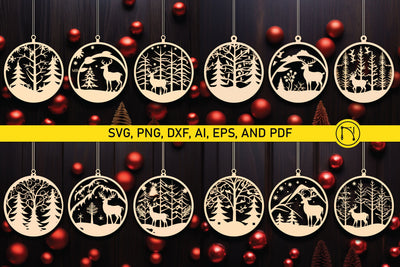 Laser Cut Christmas Baubles SVG Bundle SVG MD JOYNAL ABDIN 