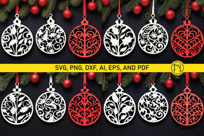 Laser Cut Christmas Baubles SVG Bundle SVG MD JOYNAL ABDIN 