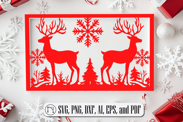 Laser-Cut Christmas Card SVG file SVG MD JOYNAL ABDIN 