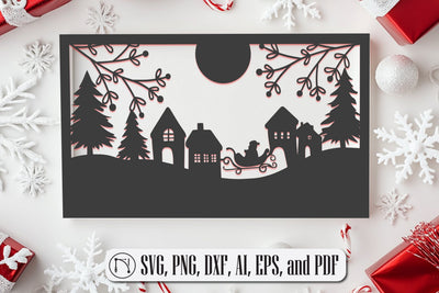 Laser-Cut Christmas Card SVG file SVG MD JOYNAL ABDIN 