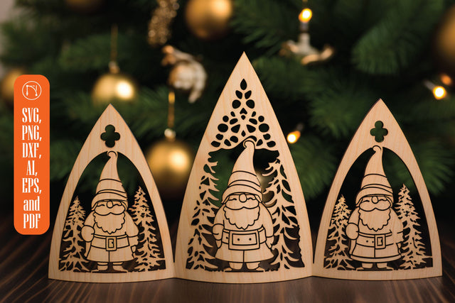 Laser Cut Christmas Gnome SVG Bundle SVG MD JOYNAL ABDIN 