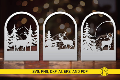 Laser Cut Christmas Name Cards SVG Bundle SVG MD JOYNAL ABDIN 