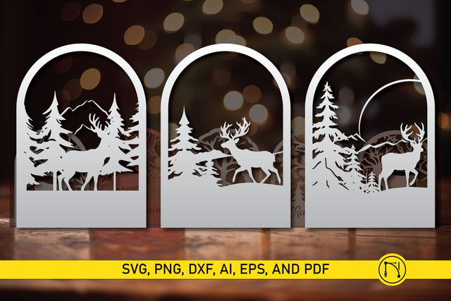 Laser Cut Christmas Name Cards SVG Bundle SVG MD JOYNAL ABDIN 