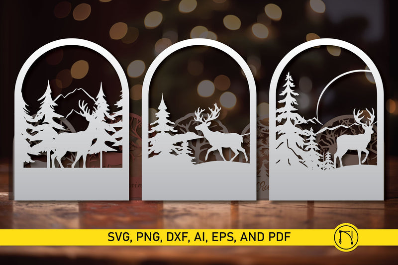 Laser Cut Christmas Name Cards SVG Bundle SVG MD JOYNAL ABDIN 