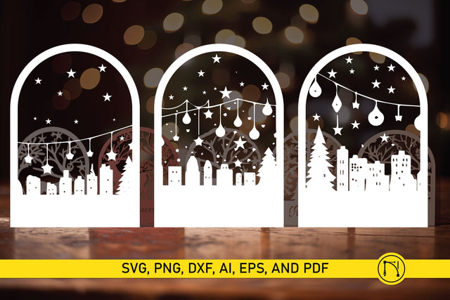 Laser Cut Christmas Name Cards SVG Bundle SVG MD JOYNAL ABDIN 