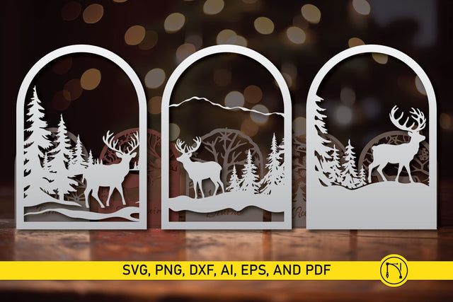 Laser Cut Christmas Name Cards SVG Bundle SVG MD JOYNAL ABDIN 