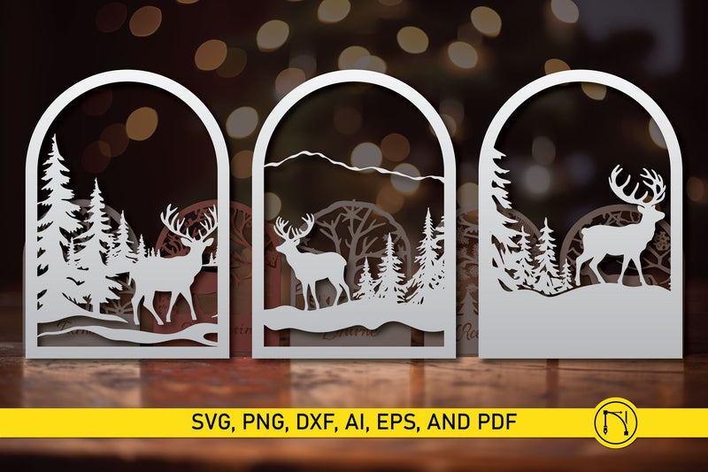 Laser Cut Christmas Name Cards SVG Bundle SVG MD JOYNAL ABDIN 