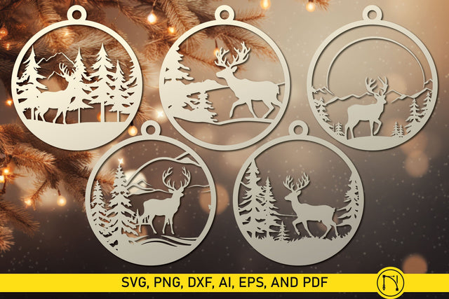 Laser Cut Christmas Ornament SVG Bundle SVG MD JOYNAL ABDIN 